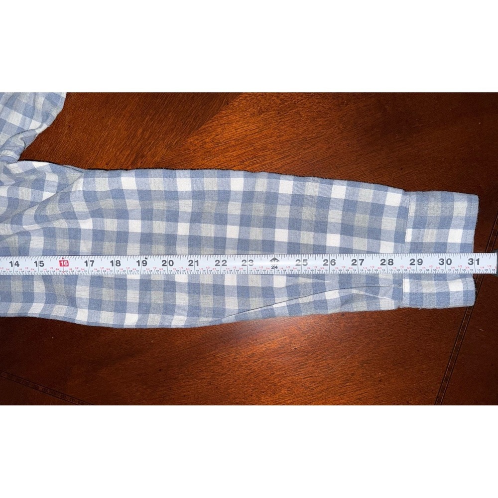 Pendleton Women Cotton‎ Lightweight Flannel Shirt Size Petite Large Blue Plaid - Picture 7 of 9